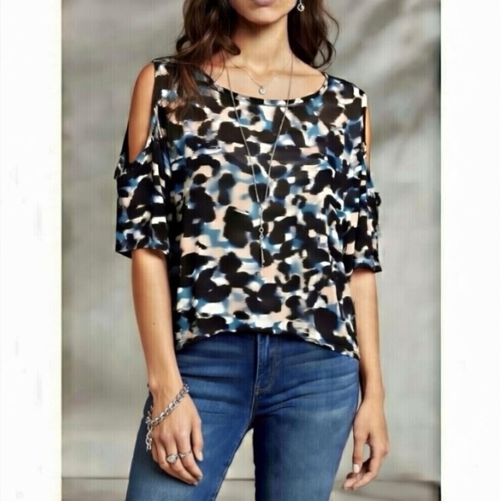 Rachel Rachel Roy Cold Shoulder Top Sz Large